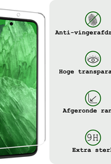 BASEY. Hoes Geschikt voor Google Pixel 8a Hoesje Siliconen Back Cover Case Met 2x Screenprotector - Hoesje Geschikt voor Google Pixel 8a Hoes Cover Hoesje - Lichtroze