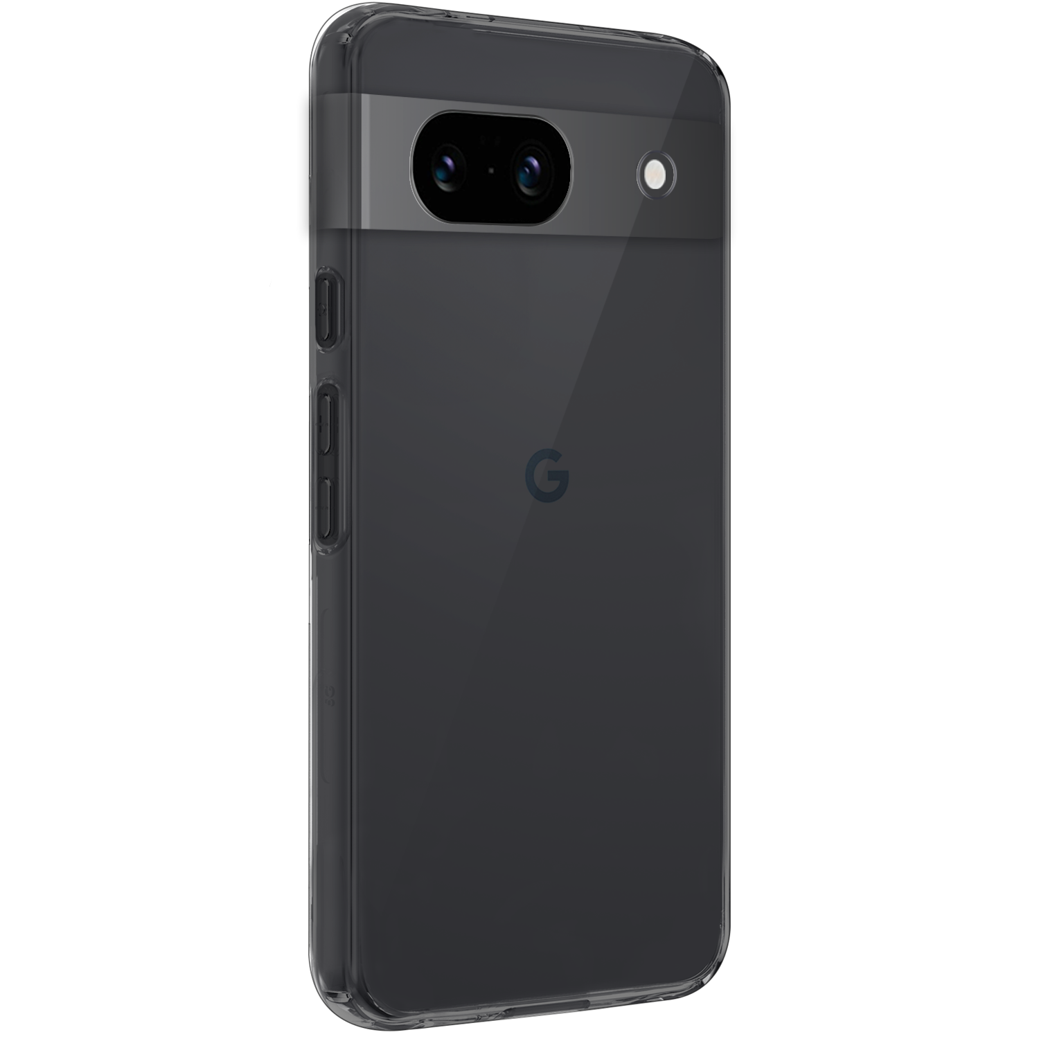 BASEY. Hoes Geschikt voor Google Pixel 8a Hoesje Siliconen Back Cover Case Met 2x Screenprotector - Hoesje Geschikt voor Google Pixel 8a Hoes Cover Hoesje - Transparant