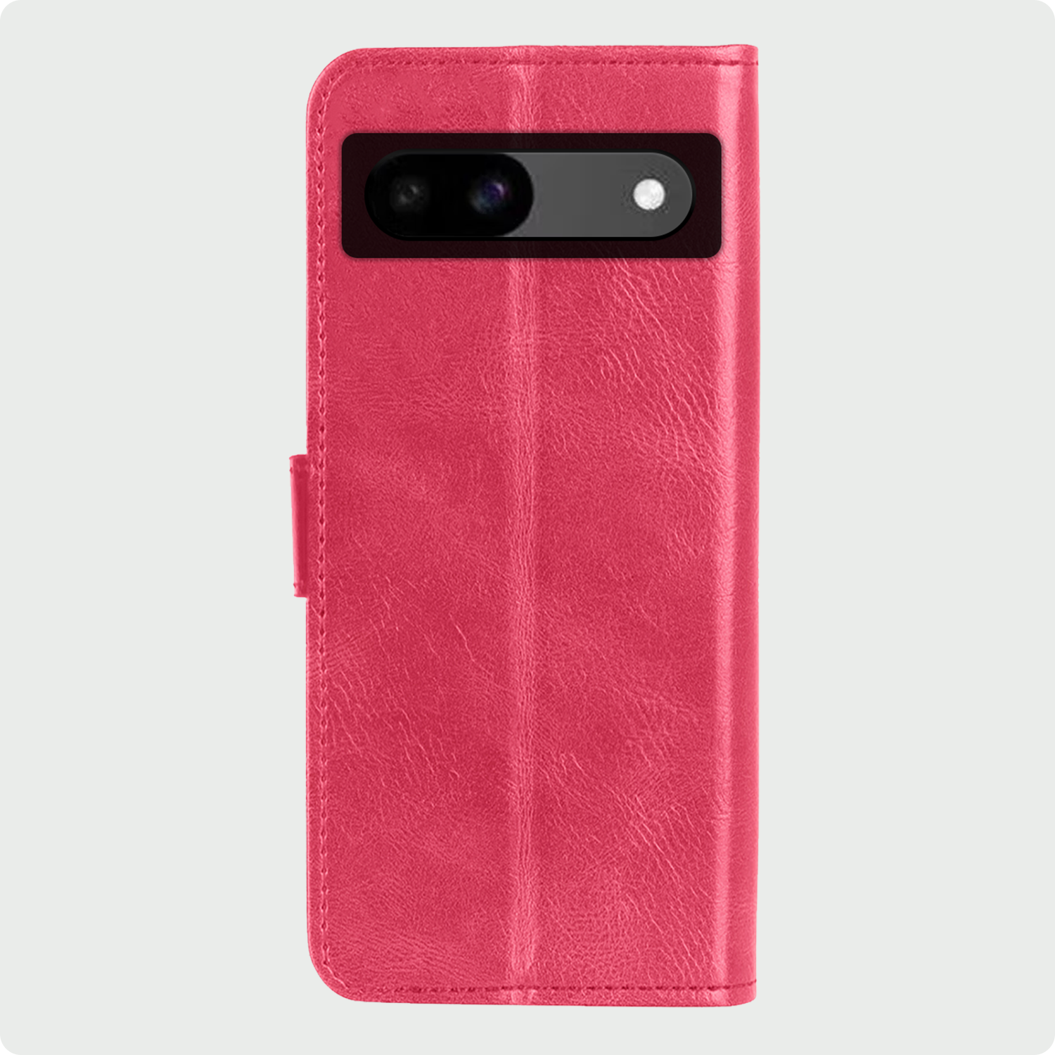 BASEY. Hoes Geschikt voor Google Pixel 8a Hoesje Bookcase Hoes Flip Case Book Cover Met Screenprotector - Hoesje Geschikt voor Google Pixel 8a Hoes Book Case Hoesje - Donkerroze