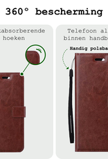 BASEY. Hoes Geschikt voor Google Pixel 8a Hoesje Bookcase Hoes Flip Case Book Cover Met 2x Screenprotector - Hoesje Geschikt voor Google Pixel 8a Hoes Book Case Hoesje - Bruin