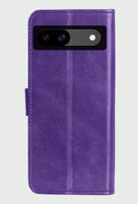 BASEY. Hoes Geschikt voor Google Pixel 8a Hoesje Bookcase Hoes Flip Case Book Cover Met 2x Screenprotector - Hoesje Geschikt voor Google Pixel 8a Hoes Book Case Hoesje - Paars
