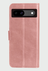 BASEY. Hoes Geschikt voor Google Pixel 8a Hoesje Bookcase Hoes Flip Case Book Cover Met 2x Screenprotector - Hoesje Geschikt voor Google Pixel 8a Hoes Book Case Hoesje - Rosé goud