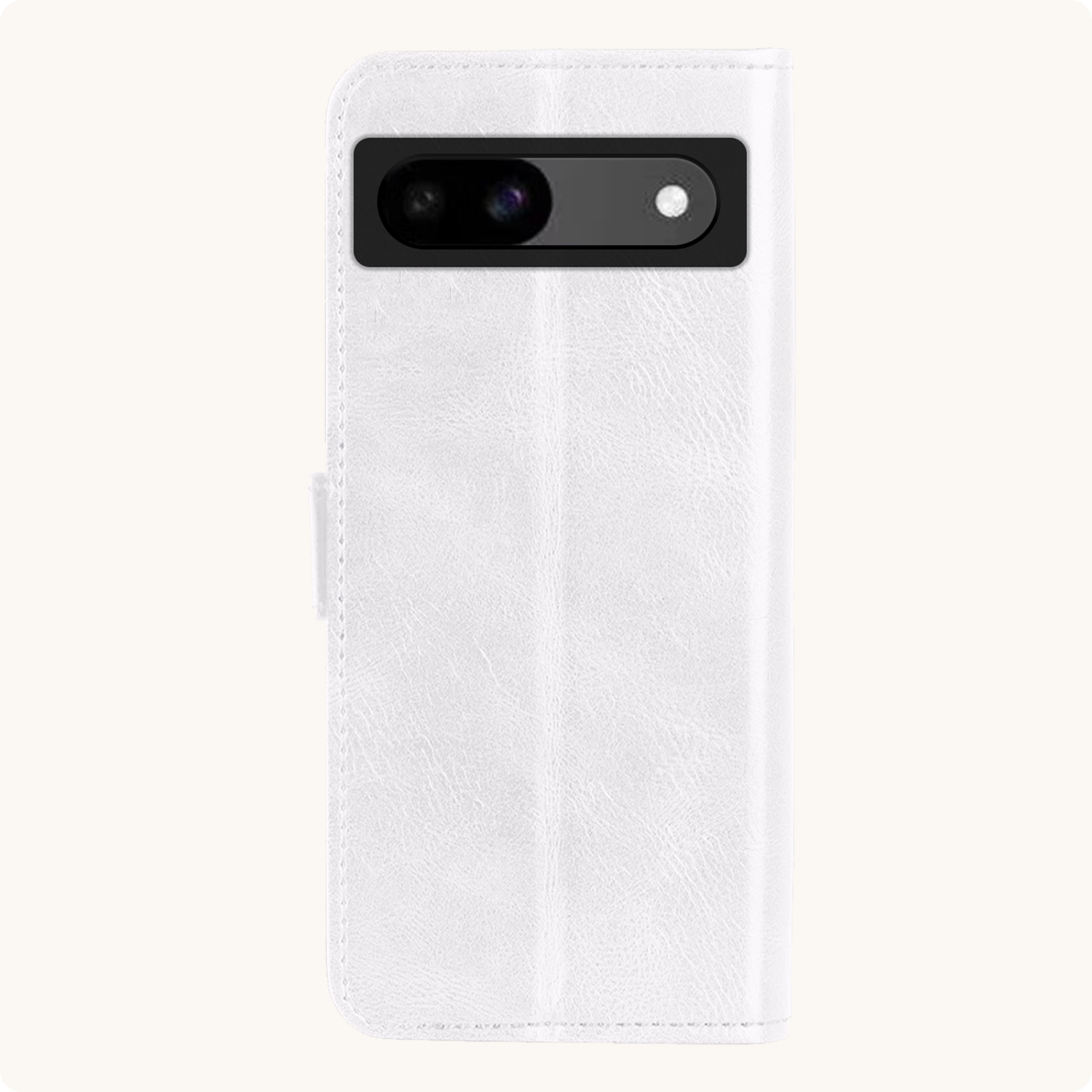 Nomfy Hoesje Geschikt voor Google Pixel 8a Hoes Bookcase Flipcase Book Cover Met 2x Screenprotector - Hoes Geschikt voor Google Pixel 8a Hoesje Book Case - Wit