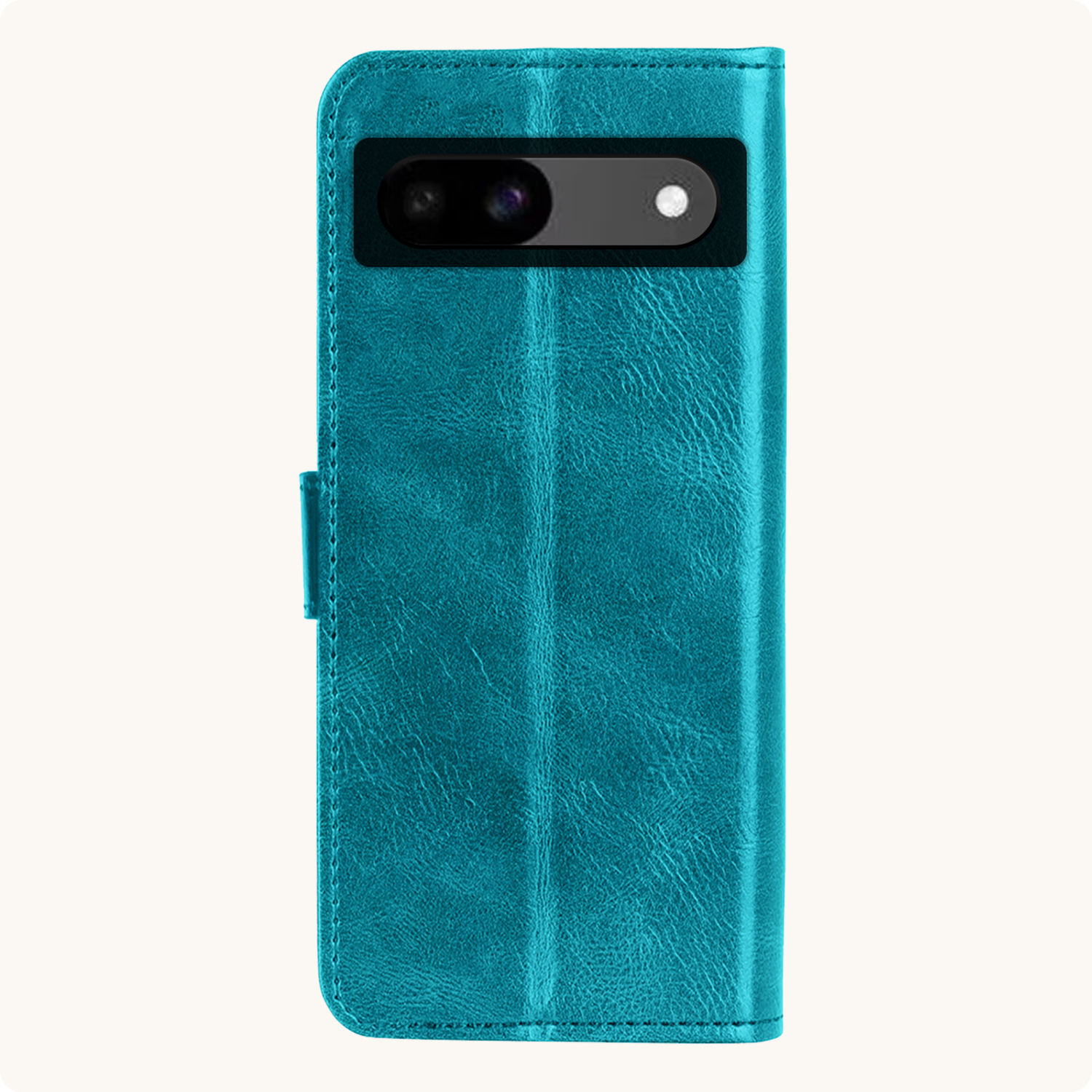 Nomfy Hoesje Geschikt voor Google Pixel 8a Hoes Bookcase Flipcase Book Cover Met 2x Screenprotector - Hoes Geschikt voor Google Pixel 8a Hoesje Book Case - Turquoise
