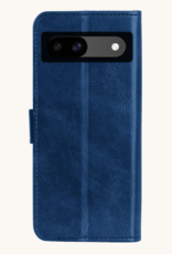 Nomfy Hoesje Geschikt voor Google Pixel 8a Hoes Bookcase Flipcase Book Cover Met 2x Screenprotector - Hoes Geschikt voor Google Pixel 8a Hoesje Book Case - Donkerblauw