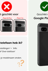 Nomfy Hoesje Geschikt voor Google Pixel 8a Hoes Bookcase Flipcase Book Cover Met Screenprotector - Hoes Geschikt voor Google Pixel 8a Hoesje Book Case - Wit