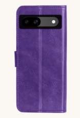 Nomfy Hoesje Geschikt voor Google Pixel 8a Hoes Bookcase Flipcase Book Cover Met Screenprotector - Hoes Geschikt voor Google Pixel 8a Hoesje Book Case - Paars