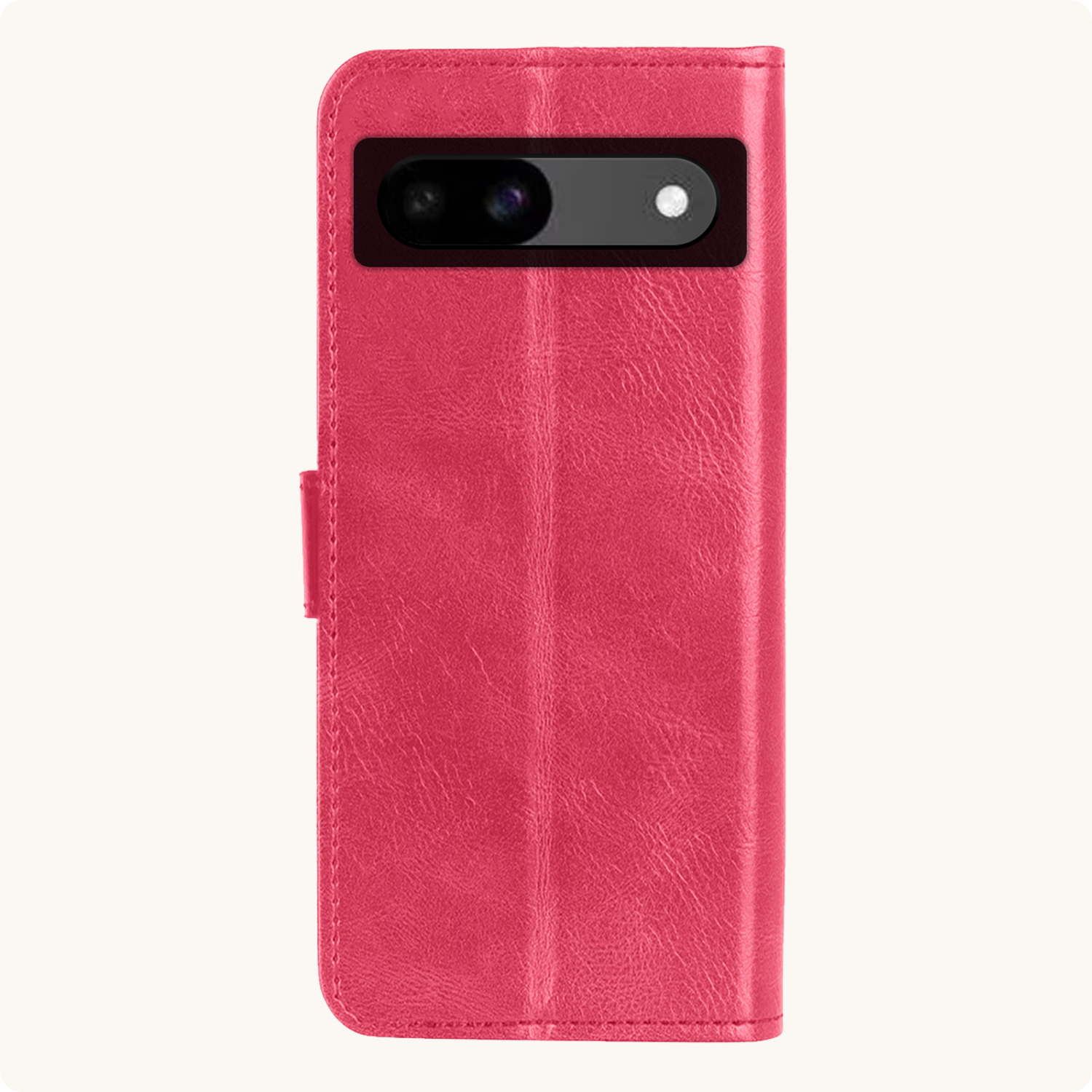Nomfy Hoesje Geschikt voor Google Pixel 8a Hoes Bookcase Flipcase Book Cover Met Screenprotector - Hoes Geschikt voor Google Pixel 8a Hoesje Book Case - Donkerroze