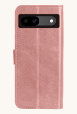 Nomfy Hoesje Geschikt voor Google Pixel 8a Hoes Bookcase Flipcase Book Cover - Hoes Geschikt voor Google Pixel 8a Hoesje Book Case - Rosé goud