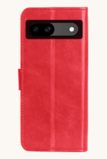 Nomfy Hoesje Geschikt voor Google Pixel 8a Hoes Bookcase Flipcase Book Cover - Hoes Geschikt voor Google Pixel 8a Hoesje Book Case - Rood