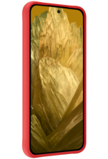 Nomfy Hoesje Geschikt voor Google Pixel 8a Hoesje Siliconen Cover Case Met 2x Screenprotector - Hoes Geschikt voor Google Pixel 8a Hoes Back Case - Rood