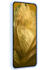 Nomfy Hoesje Geschikt voor Google Pixel 8a Hoesje Siliconen Cover Case Met 2x Screenprotector - Hoes Geschikt voor Google Pixel 8a Hoes Back Case - Lichtblauw