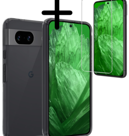 BASEY. BASEY. Google Pixel 8a Hoesje Siliconen Met Screenprotector - Transparant