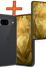 Nomfy Hoesje Geschikt voor Google Pixel 8a Hoesje Siliconen Cover Case Met Screenprotector - Hoes Geschikt voor Google Pixel 8a Hoes Back Case - Transparant