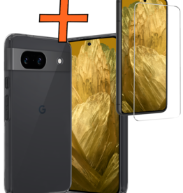 Nomfy Nomfy Google Pixel 8a Hoesje Siliconen Met Screenprotector - Transparant