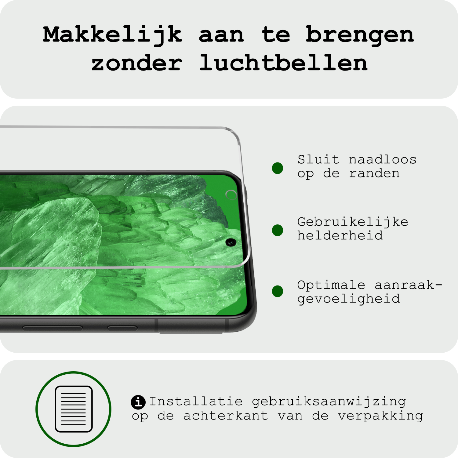 BASEY. Hoes Geschikt voor Google Pixel 8a Hoesje Shock Proof Case Hoes Siliconen Met Screenprotector - Hoesje Geschikt voor Google Pixel 8a Hoes Cover Shockproof - Transparant