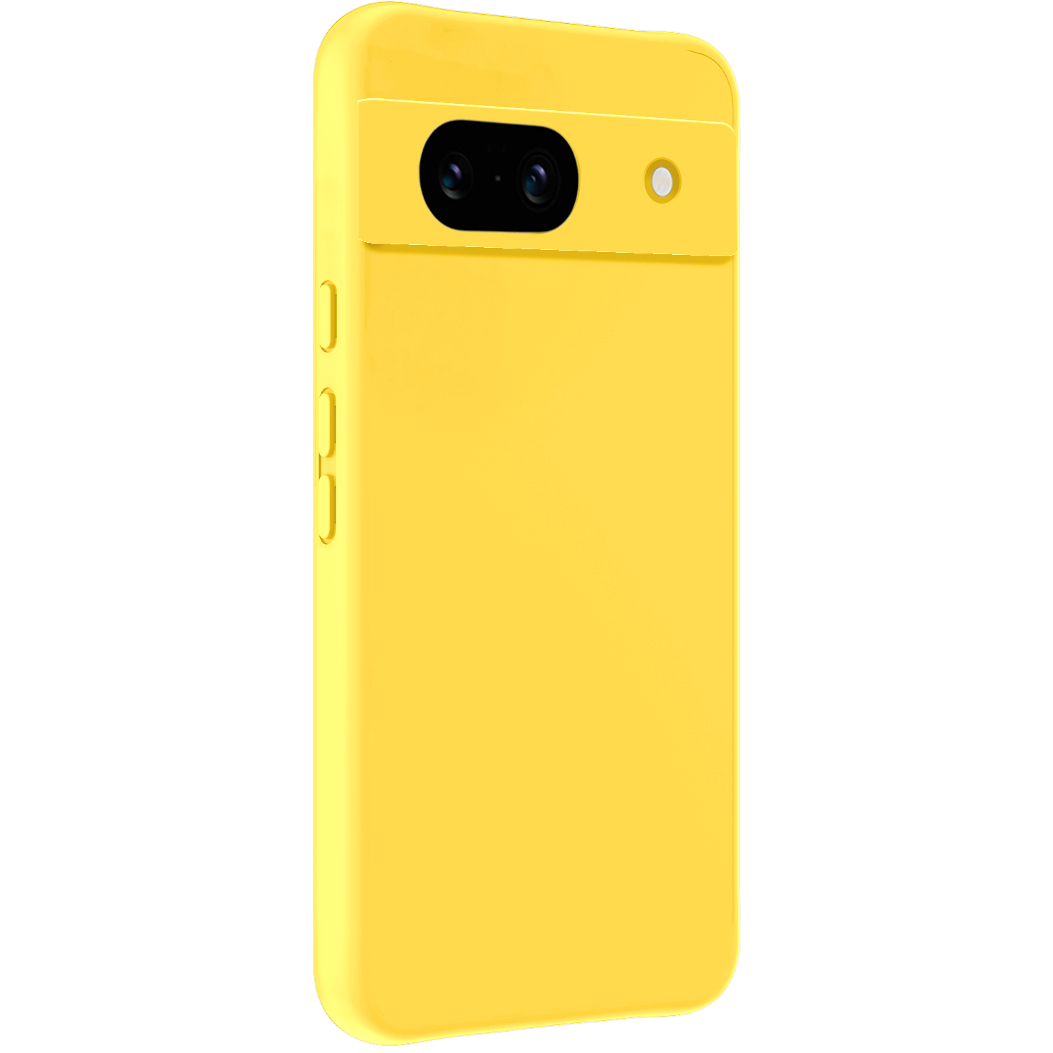 Nomfy Hoesje Geschikt voor Google Pixel 8a Hoesje Siliconen Cover Case Met Screenprotector - Hoes Geschikt voor Google Pixel 8a Hoes Back Case - Geel