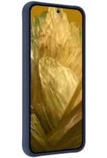 Nomfy Hoesje Geschikt voor Google Pixel 8a Hoesje Siliconen Cover Case Met Screenprotector - Hoes Geschikt voor Google Pixel 8a Hoes Back Case - Donkerblauw