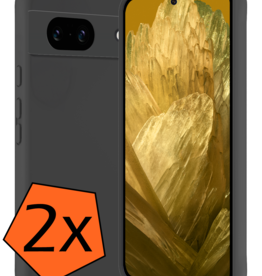 Nomfy Nomfy Google Pixel 8a Hoesje Siliconen - Zwart - 2 PACK