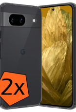 Nomfy Hoesje Geschikt voor Google Pixel 8a Hoesje Siliconen Cover Case - Hoes Geschikt voor Google Pixel 8a Hoes Back Case - 2-PACK - Transparant