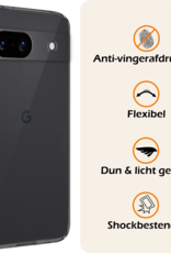 Nomfy Hoesje Geschikt voor Google Pixel 8a Hoesje Siliconen Cover Case - Hoes Geschikt voor Google Pixel 8a Hoes Back Case - 2-PACK - Transparant