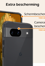 Nomfy Hoesje Geschikt voor Google Pixel 8a Hoesje Siliconen Cover Case - Hoes Geschikt voor Google Pixel 8a Hoes Back Case - 2-PACK - Transparant