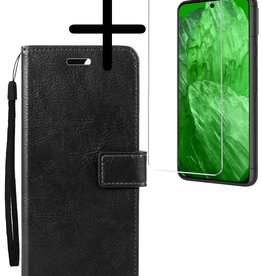 BASEY. BASEY. Google Pixel 8a Hoesje Bookcase Met Screenprotector - Zwart