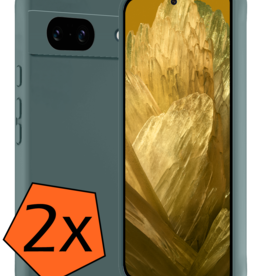 Nomfy Nomfy Google Pixel 8a Hoesje Siliconen - Donkergroen - 2 PACK