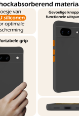 Nomfy Hoesje Geschikt voor Google Pixel 8a Hoesje Siliconen Cover Case - Hoes Geschikt voor Google Pixel 8a Hoes Back Case - Zwart