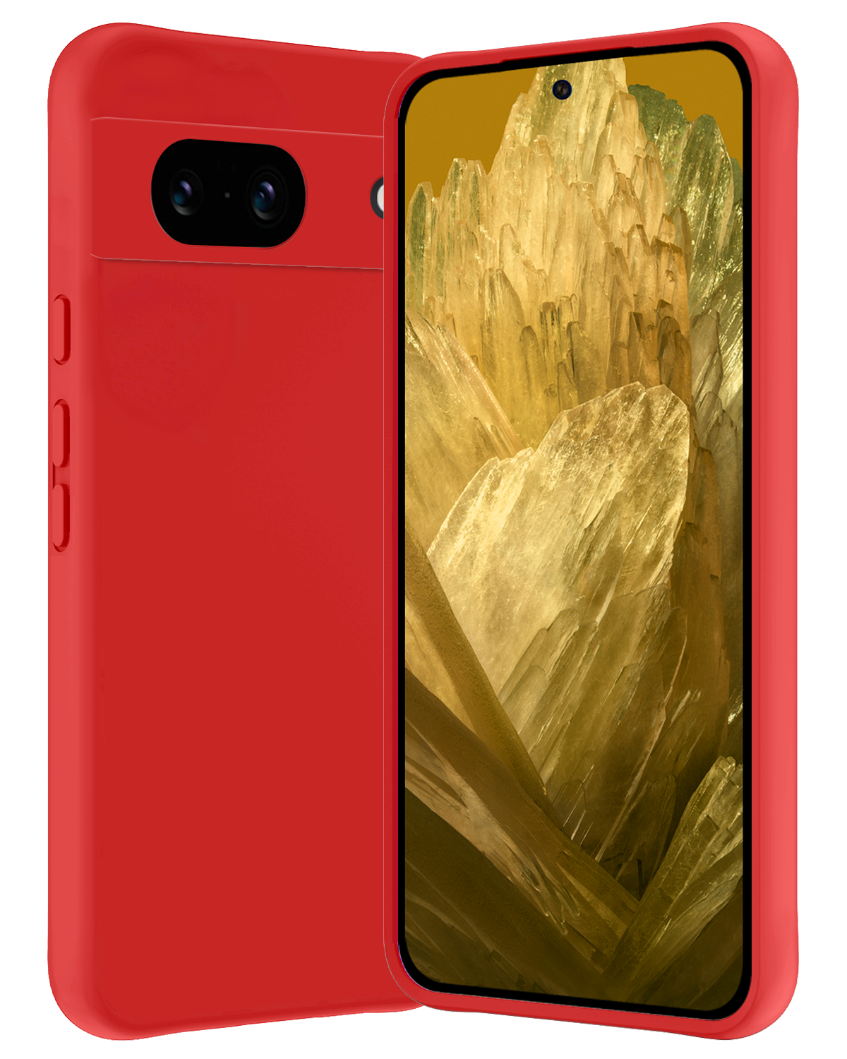 Nomfy Hoesje Geschikt voor Google Pixel 8a Hoesje Siliconen Cover Case - Hoes Geschikt voor Google Pixel 8a Hoes Back Case - Rood