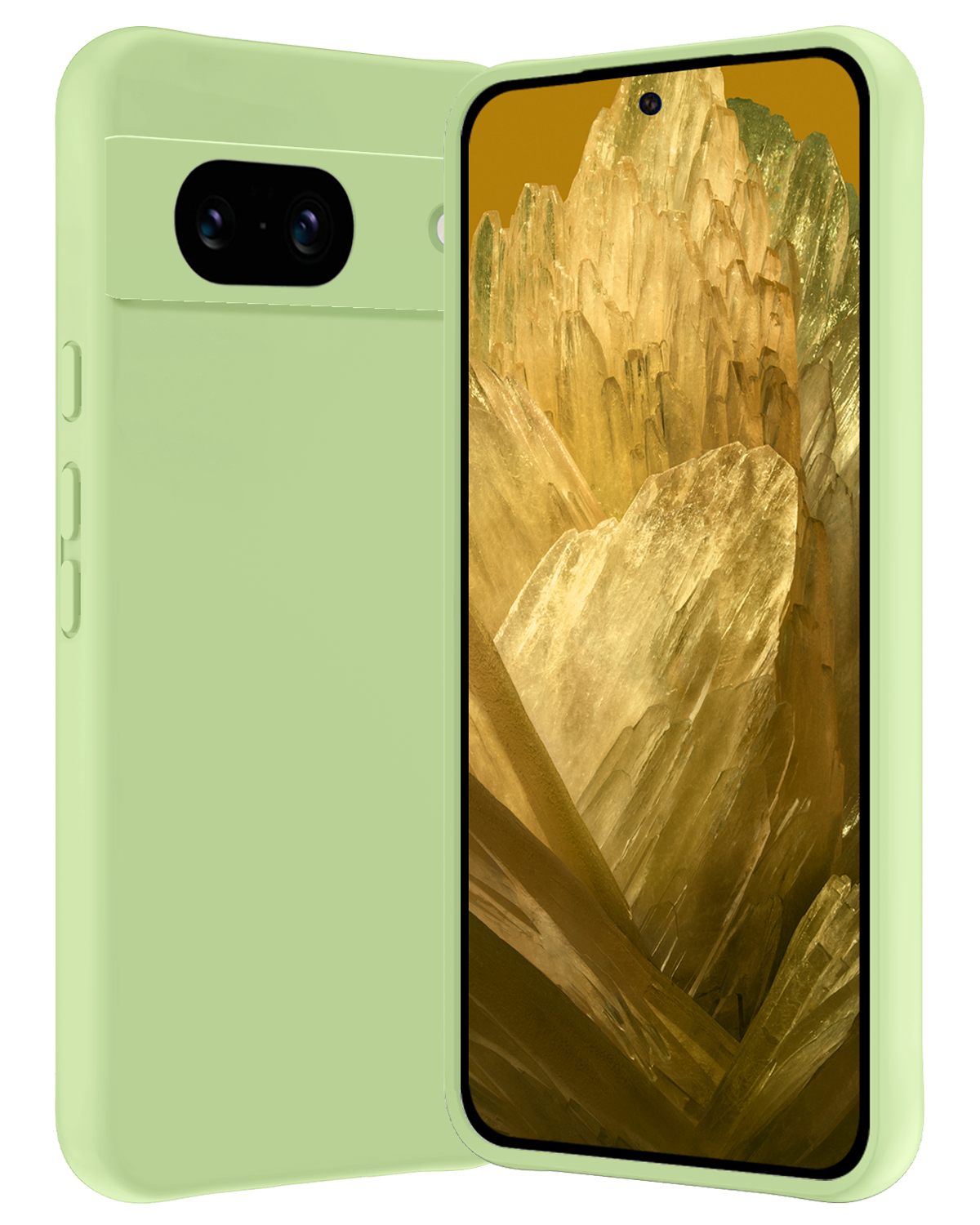 Nomfy Hoesje Geschikt voor Google Pixel 8a Hoesje Siliconen Cover Case - Hoes Geschikt voor Google Pixel 8a Hoes Back Case - Groen