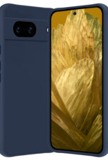 Nomfy Hoesje Geschikt voor Google Pixel 8a Hoesje Siliconen Cover Case - Hoes Geschikt voor Google Pixel 8a Hoes Back Case - Donkerblauw