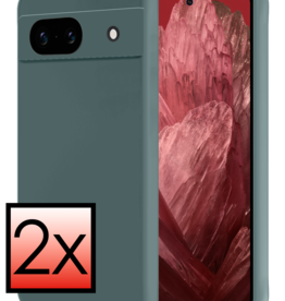 NoXx NoXx Google Pixel 8a Hoesje Siliconen - Donkergroen - 2 PACK