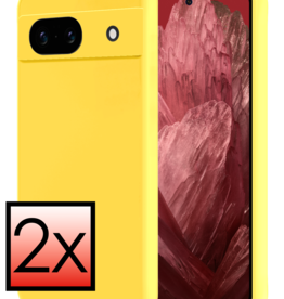 NoXx NoXx Google Pixel 8a Hoesje Siliconen - Geel - 2 PACK