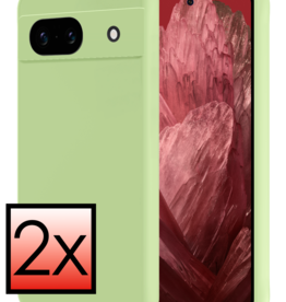 NoXx NoXx Google Pixel 8a Hoesje Siliconen - Groen - 2 PACK