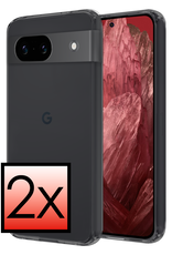 NoXx Hoes Geschikt voor Google Pixel 8a Hoesje Cover Siliconen Back Case Hoes - Transparant - 2x