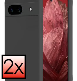 NoXx NoXx Google Pixel 8a Hoesje Siliconen - Zwart - 2 PACK