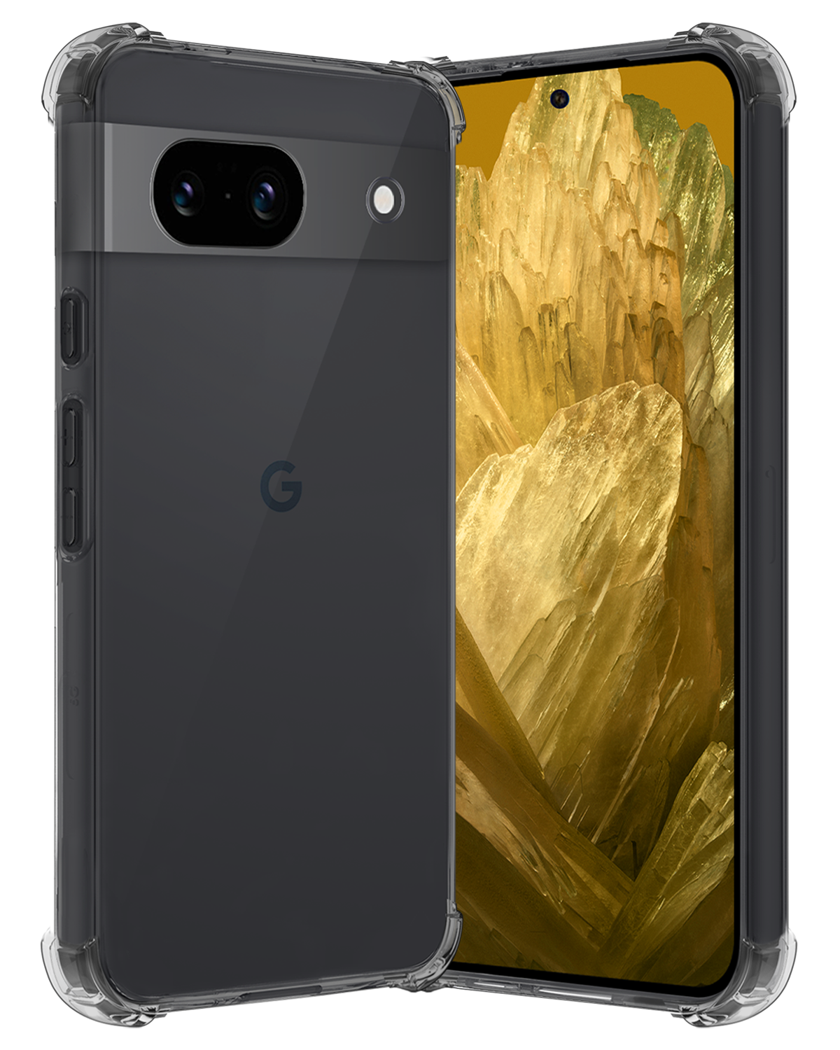 Nomfy Hoesje Geschikt voor Google Pixel 8a Hoesje Shock Proof Cover Case Shockproof - Hoes Geschikt voor Google Pixel 8a Hoes Siliconen Back Case - Transparant