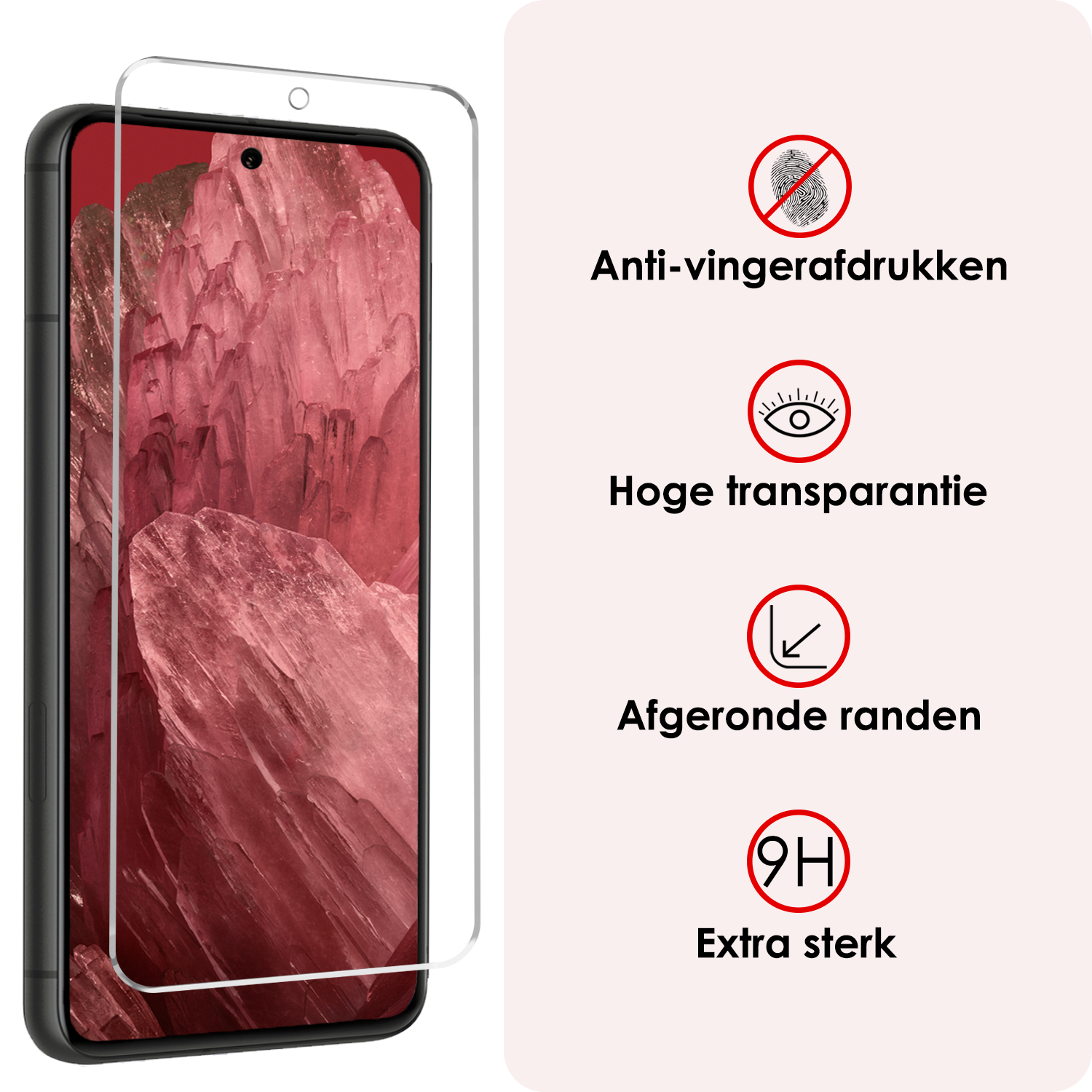 NoXx Hoes Geschikt voor Google Pixel 8a Hoesje Book Case Hoes Flip Cover Wallet Bookcase Met 2x Screenprotector - Zwart
