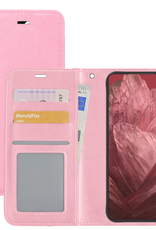 NoXx Hoes Geschikt voor Google Pixel 8a Hoesje Book Case Hoes Flip Cover Wallet Bookcase - Lichtroze