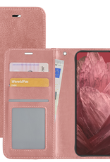 NoXx Hoes Geschikt voor Google Pixel 8a Hoesje Book Case Hoes Flip Cover Wallet Bookcase - Rosé goud