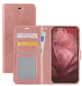 NoXx NoXx Google Pixel 8a Hoesje Bookcase - Rose Goud
