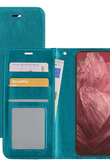 NoXx Hoes Geschikt voor Google Pixel 8a Hoesje Book Case Hoes Flip Cover Wallet Bookcase - Turquoise