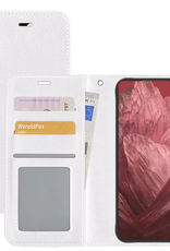 NoXx Hoes Geschikt voor Google Pixel 8a Hoesje Book Case Hoes Flip Cover Wallet Bookcase - Wit