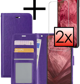 NoXx NoXx Google Pixel 8a Hoesje Bookcase Met 2x Screenprotector - Paars