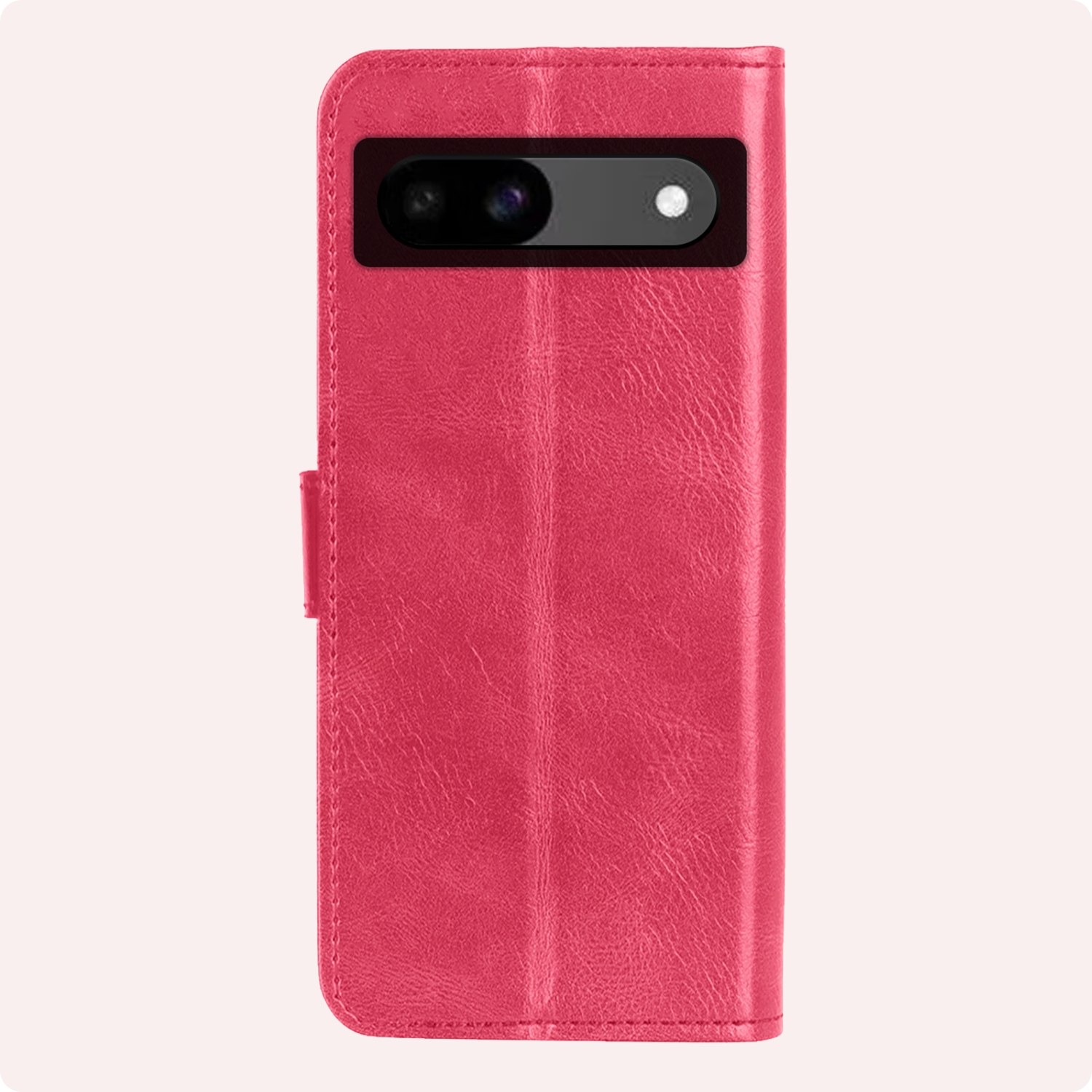 NoXx Hoes Geschikt voor Google Pixel 8a Hoesje Book Case Hoes Flip Cover Wallet Bookcase Met 2x Screenprotector - Donkerroze
