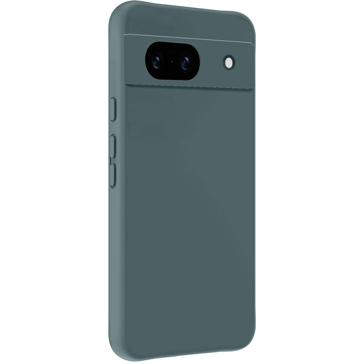 NoXx Hoes Geschikt voor Google Pixel 8a Hoesje Cover Siliconen Back Case Hoes Met Screenprotector - Donkergroen