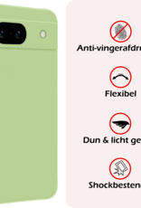 NoXx Hoes Geschikt voor Google Pixel 8a Hoesje Cover Siliconen Back Case Hoes Met Screenprotector - Groen