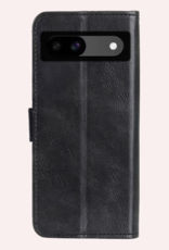 NoXx Hoes Geschikt voor Google Pixel 8a Hoesje Book Case Hoes Flip Cover Wallet Bookcase Met Screenprotector - Zwart