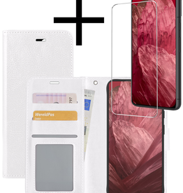 NoXx NoXx Google Pixel 8a Hoesje Bookcase Met Screenprotector - Wit